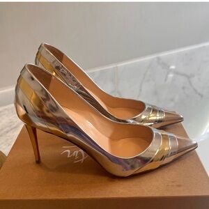 Christian Louboutin Metallic Silver and Gold Heels